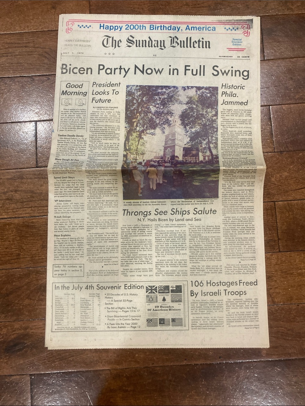 Happy 200th Birthday America Newspaper